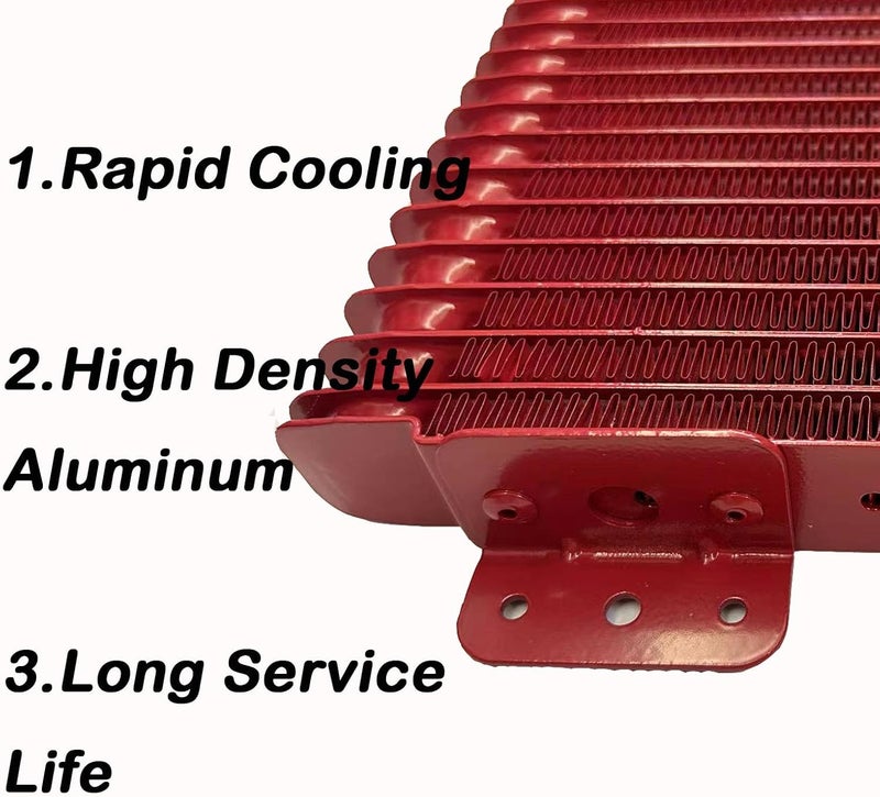 OVANOH Low Pressure Drop Transmission Oil Cooler 40k Transmission Oil Cool Compatible For Heavy Duty 40,000 GVW Max Low Mounting Hardware Towing Applications and Advanced Cooling Protection LPD47391 - Image 4